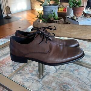 John Varvatos Brown Leather Oxford Dress Shoes Men's Size 9